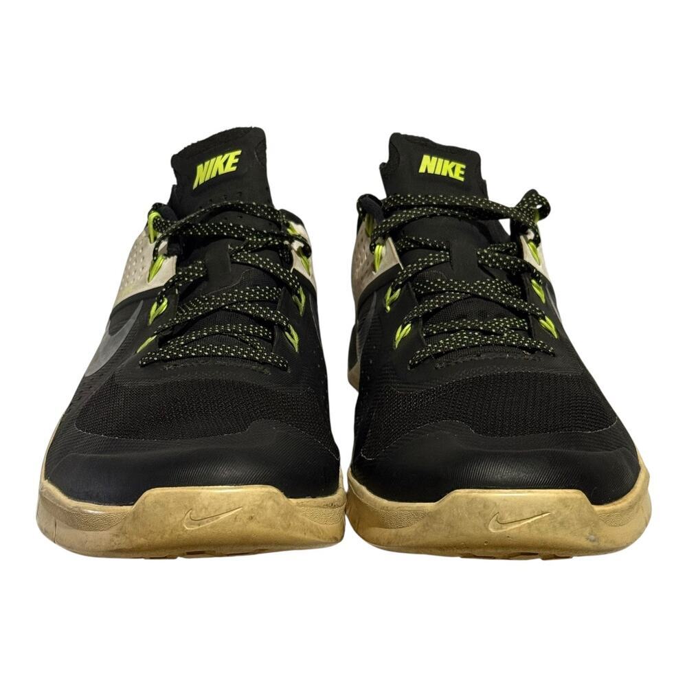 Nike Metcon 1 Flywire 813101-001 Black Volt White Training Shoes Men's Size 11 - Picture 2 of 9